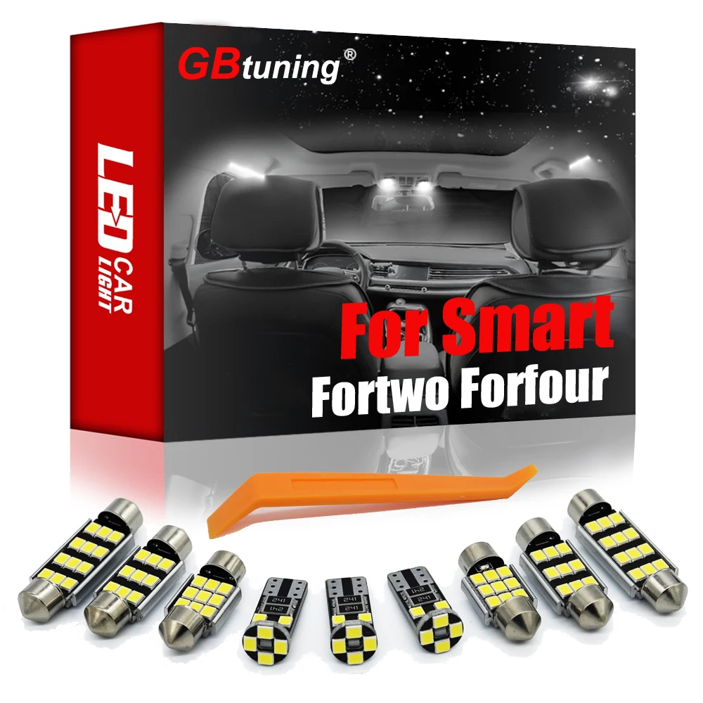 

GBtuning Canbus LED Interior Light Kit For Smart Fortwo 450 451 453 Forfour 454 453 EQ Vehicle Dome Map Trunk Lamp Accessories