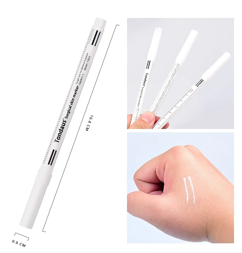 2 Head White Tattoo Surgical Skin Marker Eyebrow Tattoo Skin Marker Pen With Measure Measuring Ruler Tattoo Skin Scribe Tool
2 Head White Tattoo Surgical Skin Marker Eyebrow Tattoo Skin Marker Pen With Measure Measuring Ruler Tattoo Skin Scribe Tool