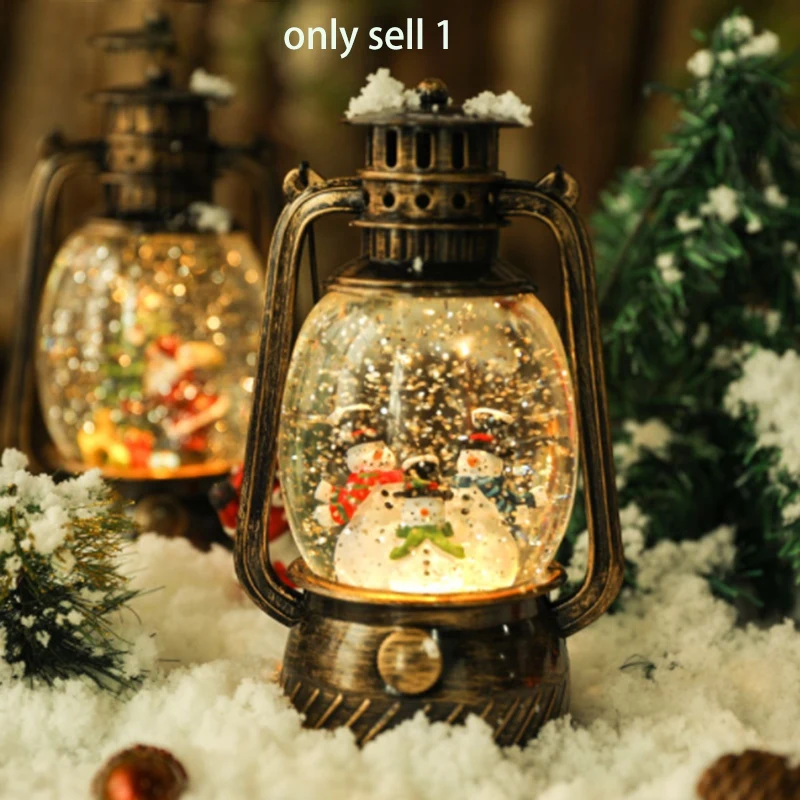 Christmas Snow Globe Lantern with Swirling Glitter and Battery & USB Powered Light 6H Timer for Christmas Decoration
Christmas Snow Globe Lantern with Swirling Glitter and Battery & USB Powered Light 6H Timer for Christmas Decoration