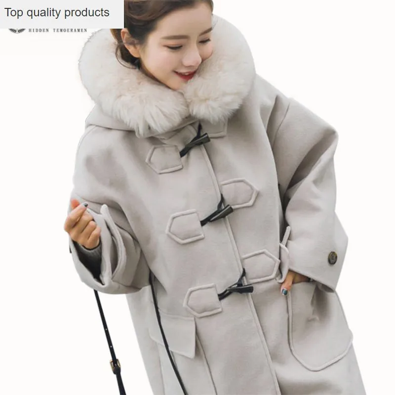Big yards Women Winter Wool Coat Big fur collar Thick Medium long Female Parka Fashion Leisure Straight New Outerwear ZX0252
Big yards Women Winter Wool Coat Big fur collar Thick Medium long Female Parka Fashion Leisure Straight New Outerwear ZX0252