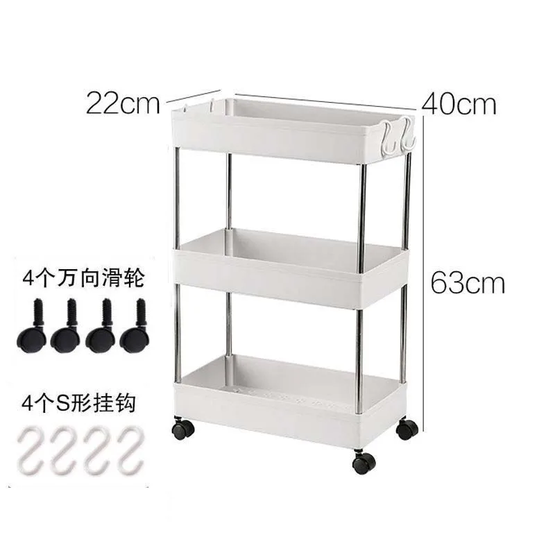 Kitchen Bathroom Trolley Floor Shelf Multi-Layer Removable Storage Rack Space Saving Mobile Storage Rack Organizer with Wheels
Kitchen Bathroom Trolley Floor Shelf Multi-Layer Removable Storage Rack Space Saving Mobile Storage Rack Organizer with Wheels