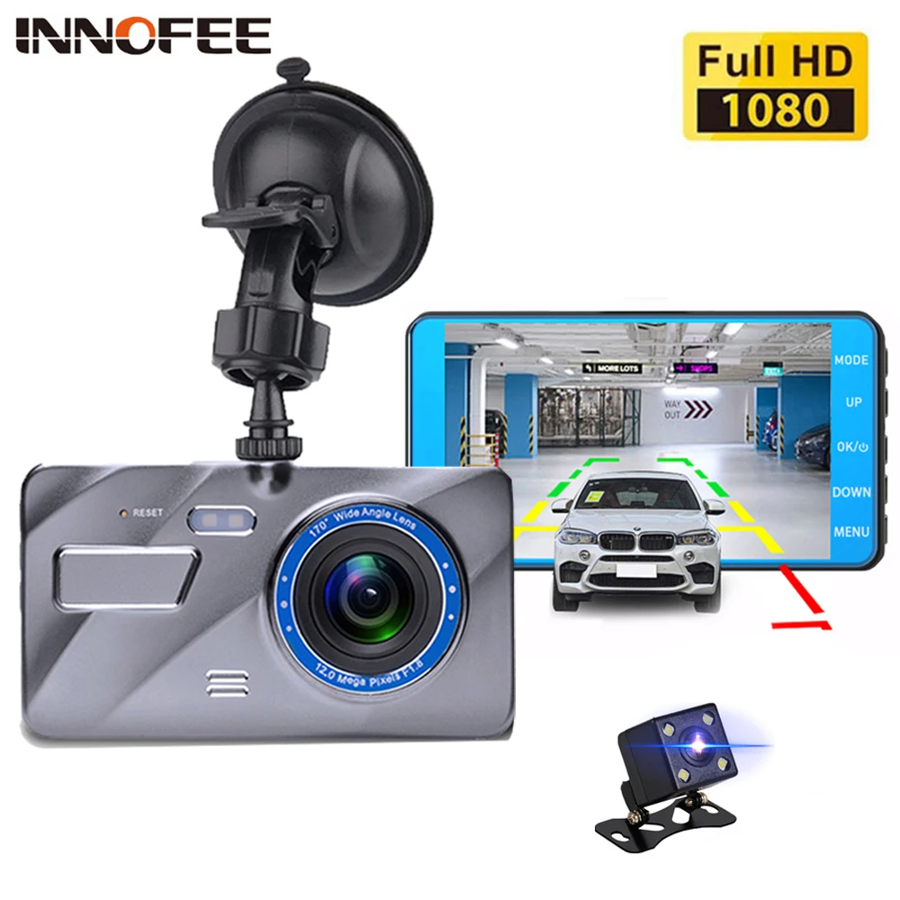 Car DVR Dashcam 4" IPS Dual Lens FHD 1080P Dashboard Camera 170 Degree Vehicle Recorder G-Sensor Parking Monitor Registrars
Car DVR Dashcam 4" IPS Dual Lens FHD 1080P Dashboard Camera 170 Degree Vehicle Recorder G-Sensor Parking Monitor Registrars