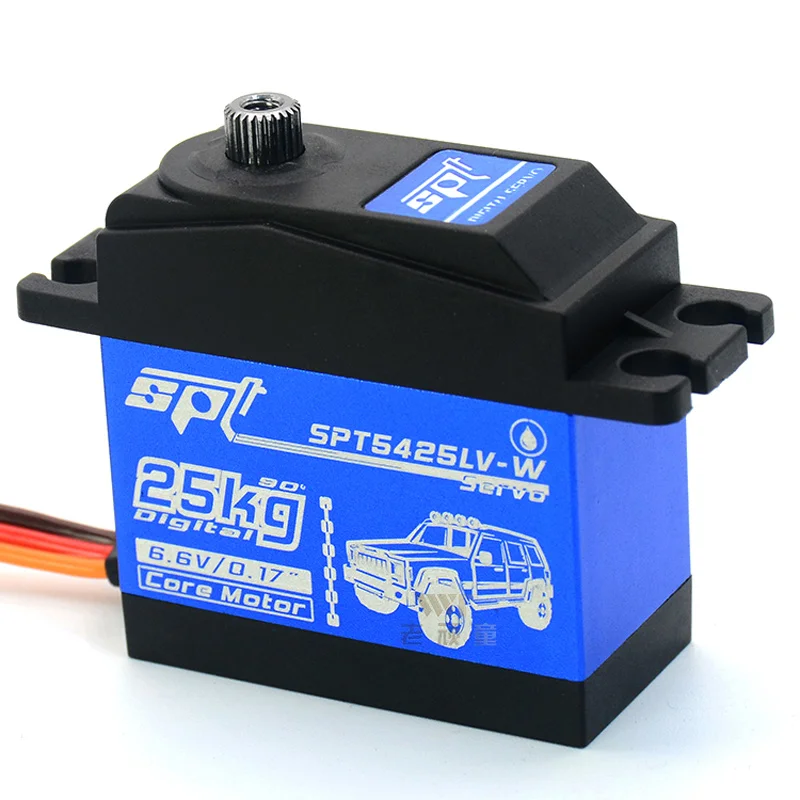90-120° Angle Waterproof SPT5425LV-W 25KG 90° Digital Servo For 1:8 1:10 RC Car Boat Robot 4.8-6.0V Voltage
90-120° Angle Waterproof SPT5425LV-W 25KG 90° Digital Servo For 1:8 1:10 RC Car Boat Robot 4.8-6.0V Voltage