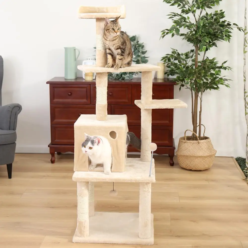 Мебель для кошачьего дерева башня восхождение активность дерево царапан игровой