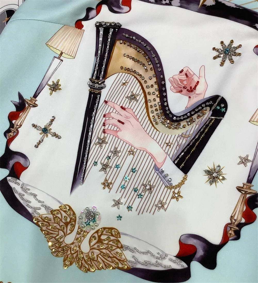 Summer New 2021 Runway Fashion Party Dresses Women's Half Sleeve Print Crystal Beading Ladies Casual Straigth Dress 
Summer New 2021 Runway Fashion Party Dresses Women's Half Sleeve Print Crystal Beading Ladies Casual Straigth Dress