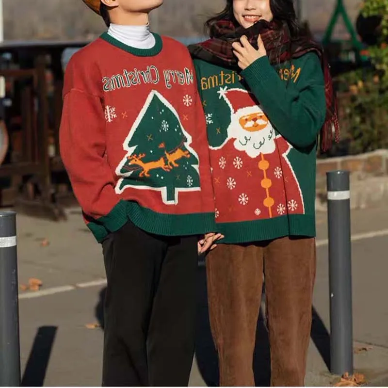 DAYIFUN Women's Oversize Sweater Christmas Tree O-Neck Pullover Couple Festival Jumper Knitted Loose Streetwear Long Sleeve Top
DAYIFUN Women's Oversize Sweater Christmas Tree O-Neck Pullover Couple Festival Jumper Knitted Loose Streetwear Long Sleeve Top