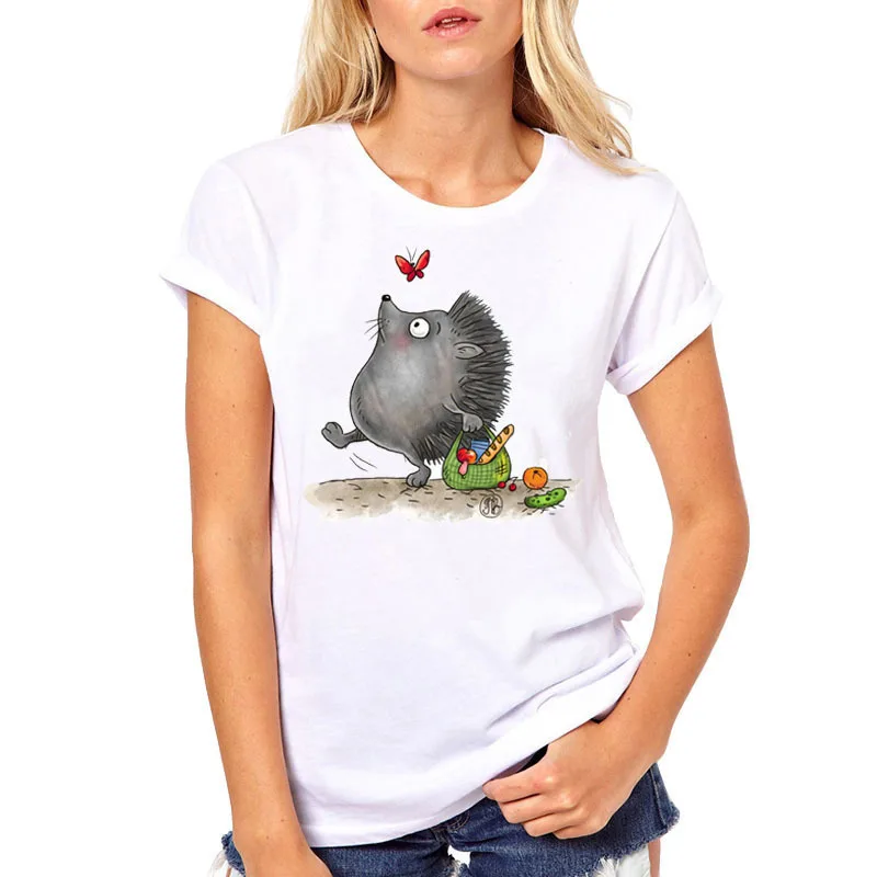 Cartoon Summer T-shirts For Women Cute Hedgehog Print t shirt Casual Short Sleeve O-Neck tshirt Tumblr tshirts camiseta mujer
Cartoon Summer T-shirts For Women Cute Hedgehog Print t shirt Casual Short Sleeve O-Neck tshirt Tumblr tshirts camiseta mujer