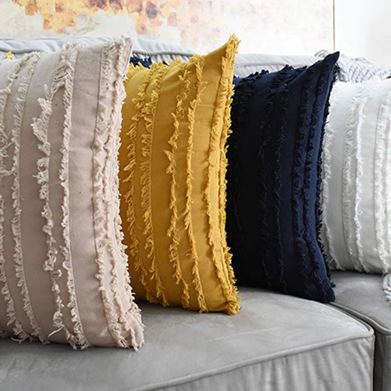 Tassels Solid Color Pillow Case Decor 45x45cm Throw Cushion Pillow Cover Cotton Linen Pillowcase for Seat Chair Home Decorative
Tassels Solid Color Pillow Case Decor 45x45cm Throw Cushion Pillow Cover Cotton Linen Pillowcase for Seat Chair Home Decorative