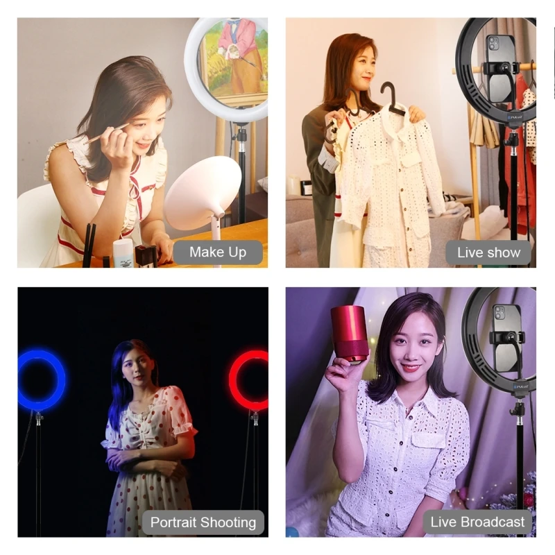 10 inch Photography Lighting RGB LED Selfie Ring Light With Phone Holder Remote Control for TikTok YouTube Video Live Ring Light
10 inch Photography Lighting RGB LED Selfie Ring Light With Phone Holder Remote Control for TikTok YouTube Video Live Ring Light
