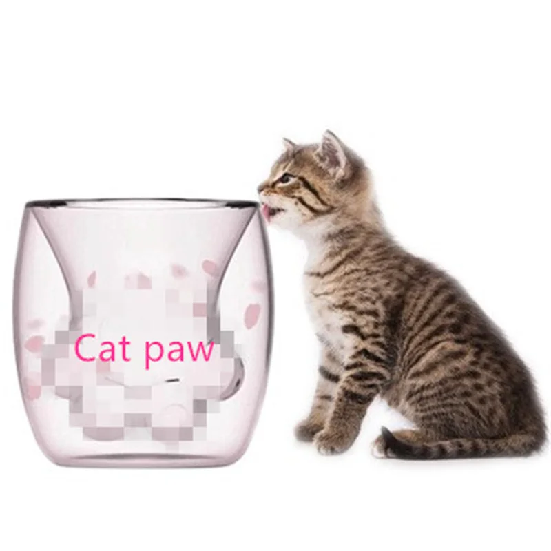 Creative Cat Claw Cup Glass Coffee Milk Beer Pink Cherry Double Cup Cute Household Insulated Transparent Glass Cup
Creative Cat Claw Cup Glass Coffee Milk Beer Pink Cherry Double Cup Cute Household Insulated Transparent Glass Cup