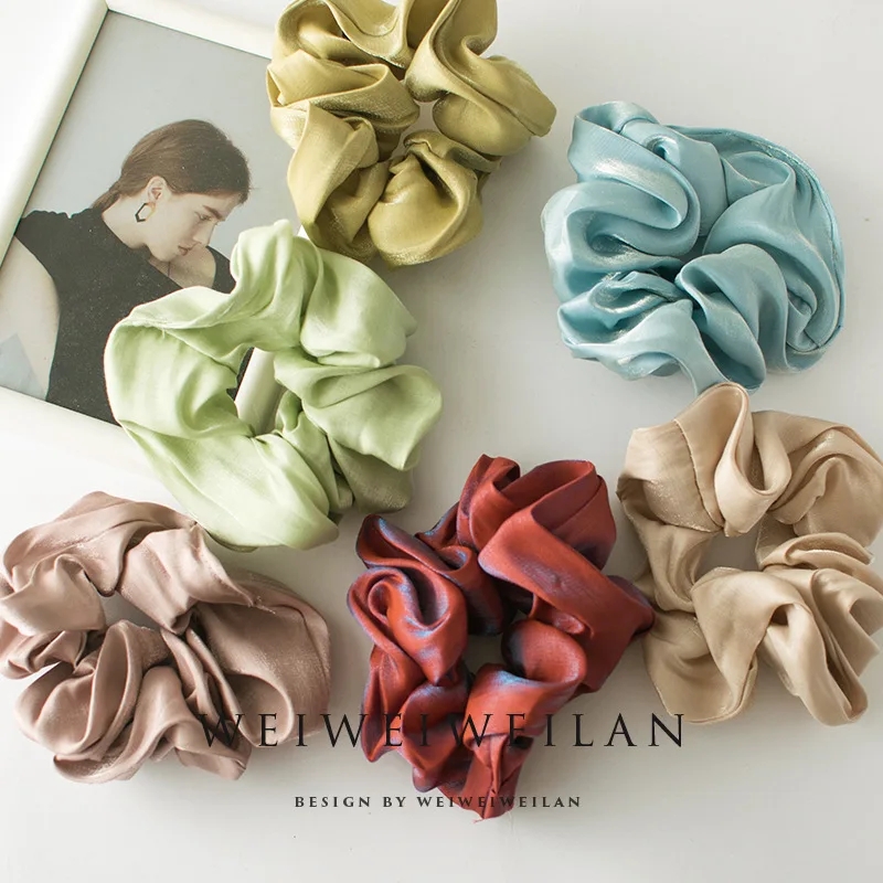 New Satin Hair Scrunchie Hair Ring Ties For Girls Pearly-Lustre Ponytail Holders Hair Bands Elastic Hairband Hair Accessories
New Satin Hair Scrunchie Hair Ring Ties For Girls Pearly-Lustre Ponytail Holders Hair Bands Elastic Hairband Hair Accessories