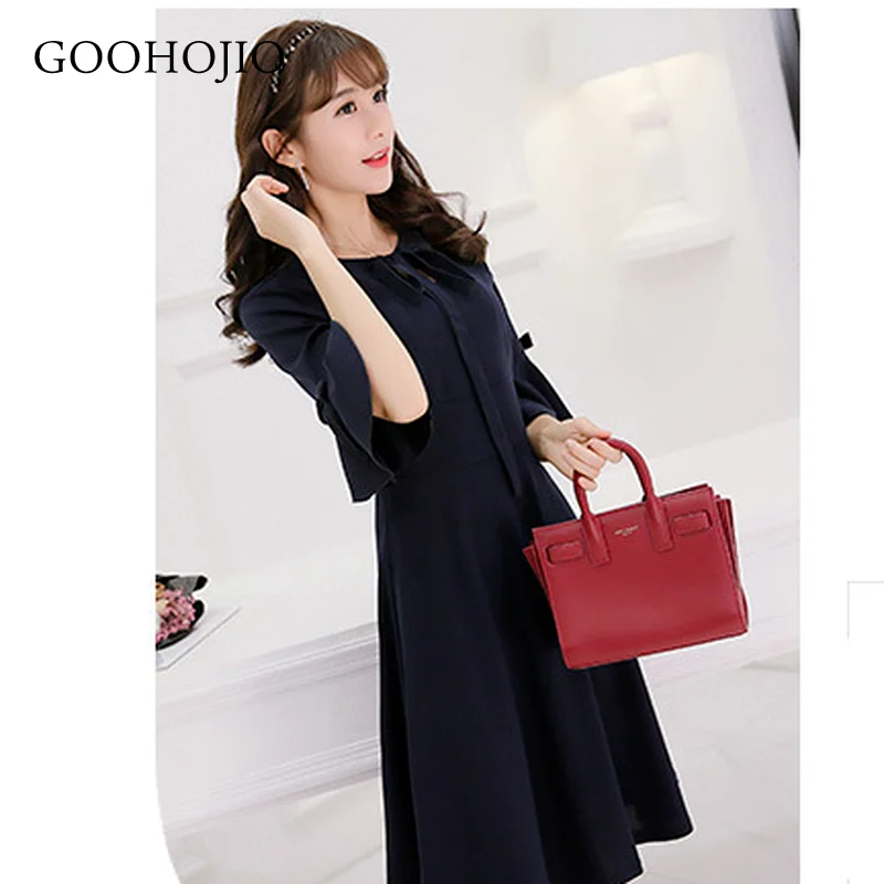 GOOHOJIO 2021 Spring Autumn Solid Color Medium Sleeves Dress Women Fashionable Women Dress All-match Knitting Dress for Ladies
GOOHOJIO 2021 Spring Autumn Solid Color Medium Sleeves Dress Women Fashionable Women Dress All-match Knitting Dress for Ladies
