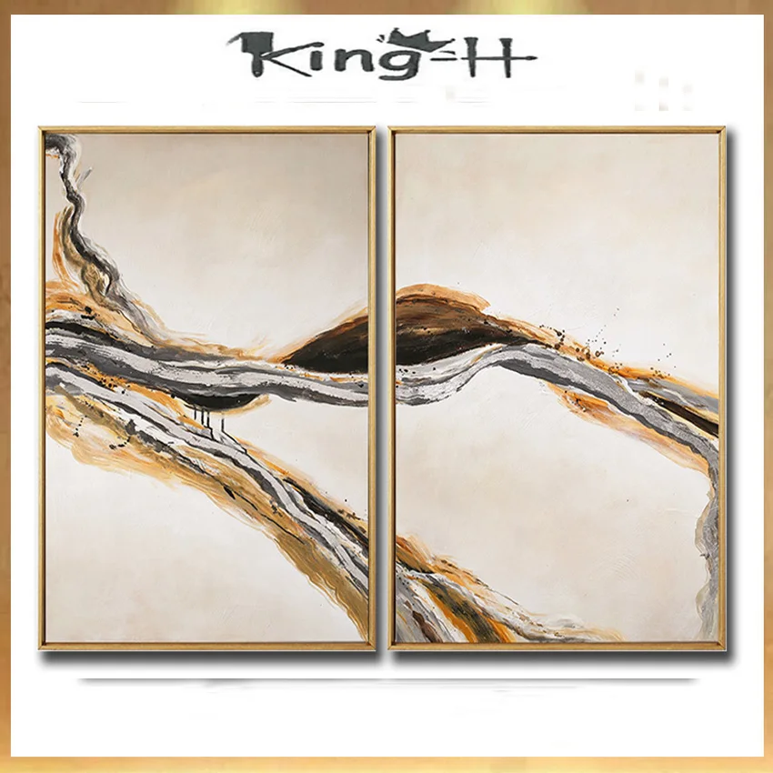 2 plants modern 100% Handmade abstract fluid oil painting canvas art home decoration for living room sofa background no f
2 plants modern 100% Handmade abstract fluid oil painting canvas art home decoration for living room sofa background no f