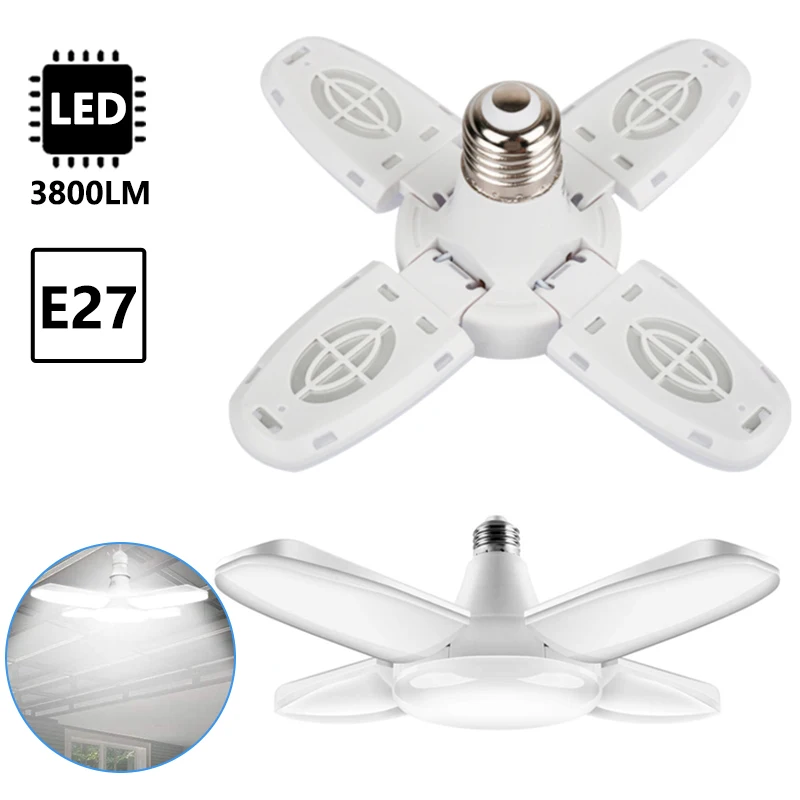 Bright Garage Light White Light Adjustable Panels Led Lamp E27 Ceiling Folding Fan Install Lamp Garage Living Room High Quality
Bright Garage Light White Light Adjustable Panels Led Lamp E27 Ceiling Folding Fan Install Lamp Garage Living Room High Quality