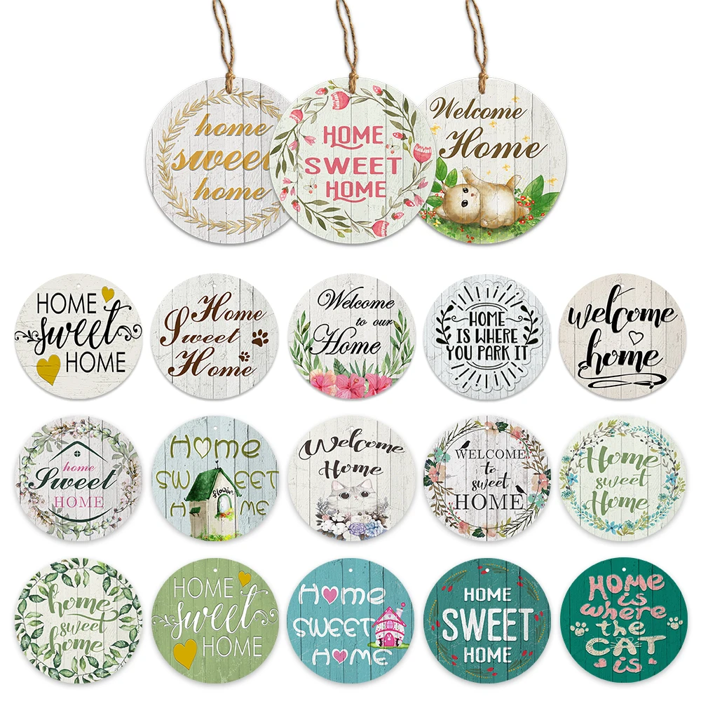 Sweet Home Round Wooden Signs Family Wood Hanging Plaques Home Decor Living Room Door Wall Room Decoration Plates
Sweet Home Round Wooden Signs Family Wood Hanging Plaques Home Decor Living Room Door Wall Room Decoration Plates