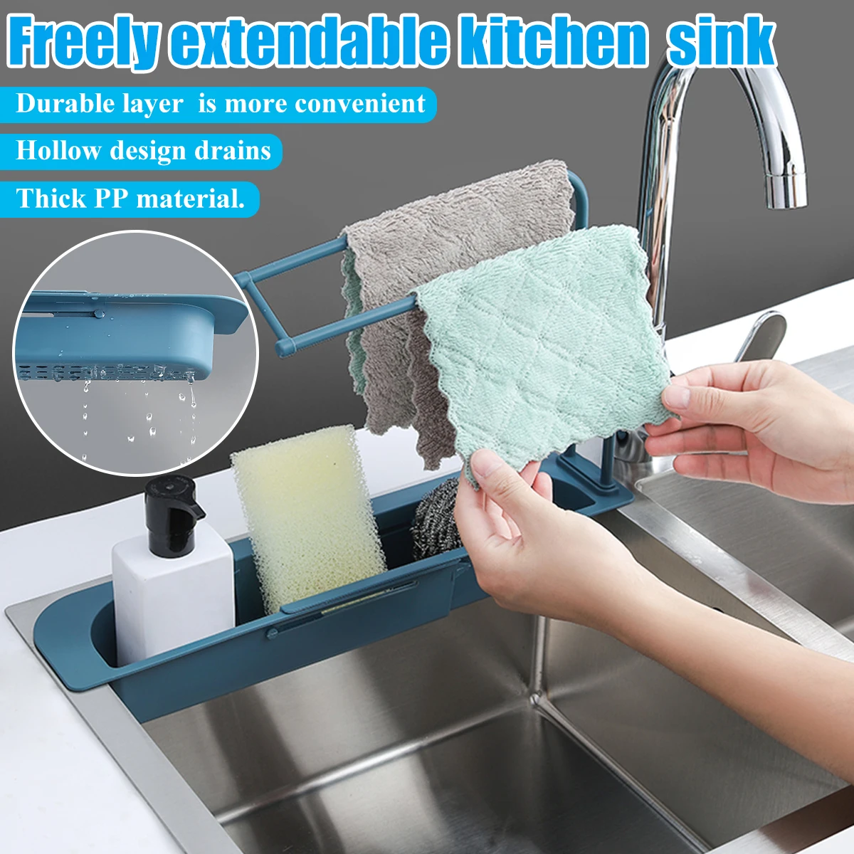 Telescopic Sink Kitchen Drainer Rack Storage Basket Faucet Sponge Soap Holder Adjustable Bathroom Holder Sink Kitchen Accessorie
Telescopic Sink Kitchen Drainer Rack Storage Basket Faucet Sponge Soap Holder Adjustable Bathroom Holder Sink Kitchen Accessorie