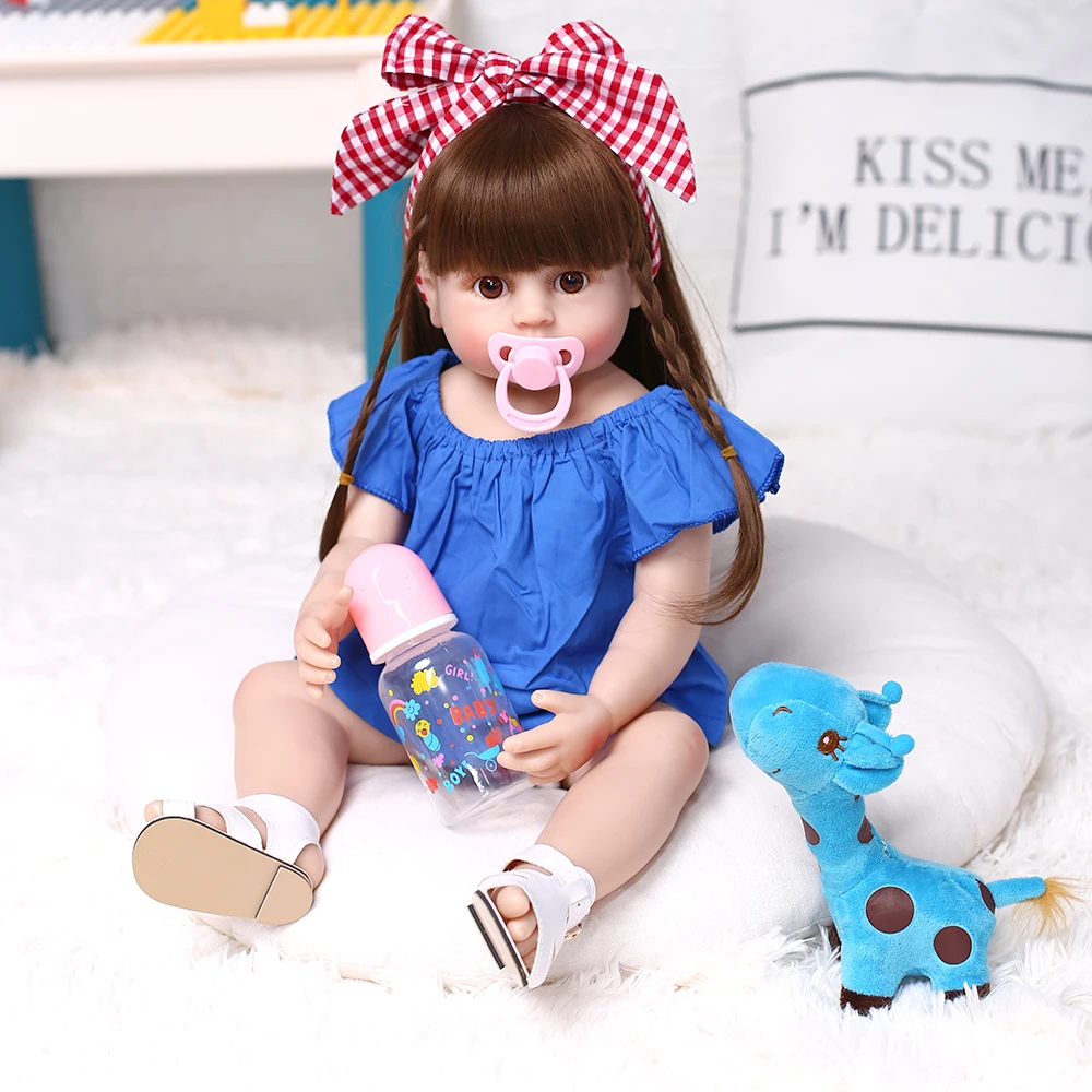 55cm Bebe Doll Reborn Baby Doll Toddler Girl Pink Princess Toy Very Soft Full Body Silicone Girl Doll Children's Playmates lol
55cm Bebe Doll Reborn Baby Doll Toddler Girl Pink Princess Toy Very Soft Full Body Silicone Girl Doll Children's Playmates lol