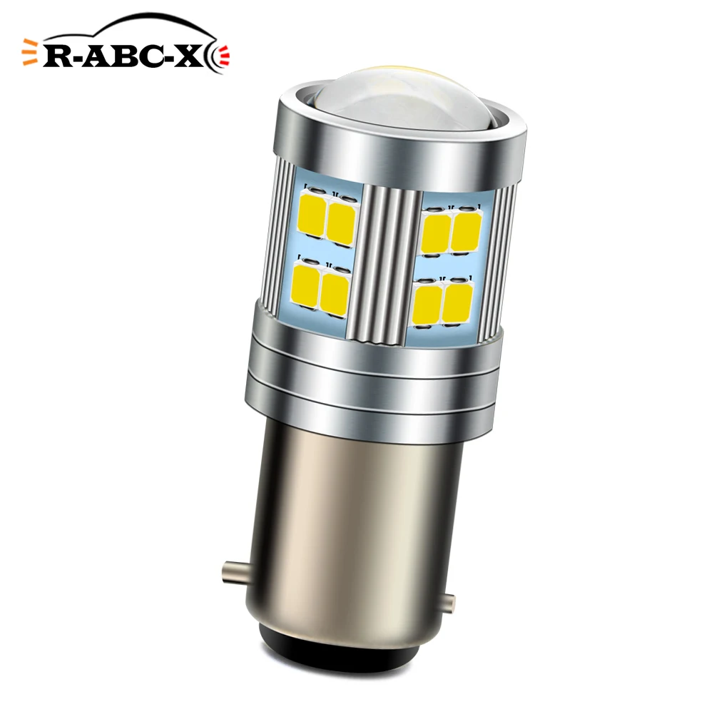 

RUIANDSION 1Pcs BAX15D LED Bulb 6V Motorbike Replacement Headlight Moped Fog Lamp High Low Beam White 6000K 720Lm