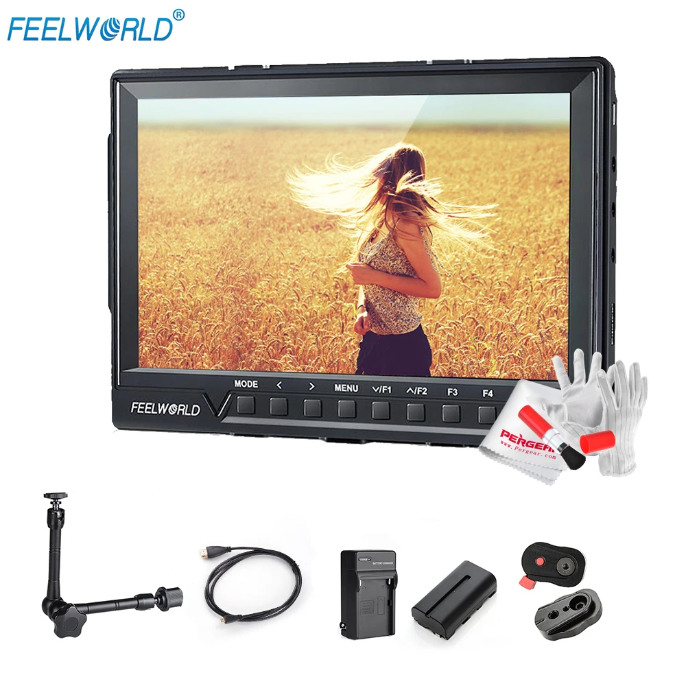 Feelworld FW760 7-дюймовый IPS Full HD 1920x1200 поддержка 4K на камере полевой монитор 11 "Magic Arm 2200