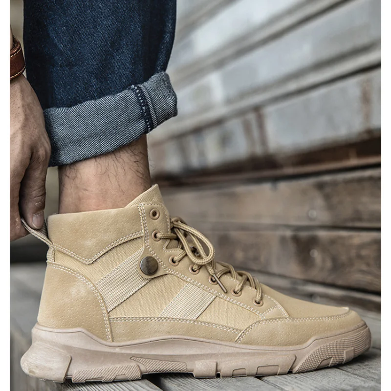 2021 Spring Autumn New Concise Style Boots for Man Breathable Round Toe Lace-up Low Heel Shallow Causal Martin Boots Non-slip
2021 Spring Autumn New Concise Style Boots for Man Breathable Round Toe Lace-up Low Heel Shallow Causal Martin Boots Non-slip