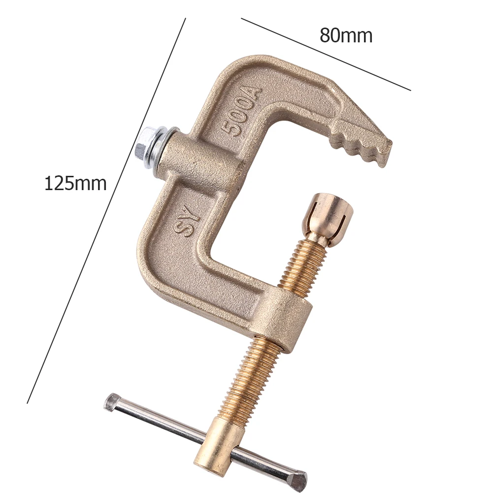 Copper 500A High Power Ground Earth Clamp Portable Electric Welder G-shaped Grounding Clamping Argon Arc Welding Accessories
Copper 500A High Power Ground Earth Clamp Portable Electric Welder G-shaped Grounding Clamping Argon Arc Welding Accessories