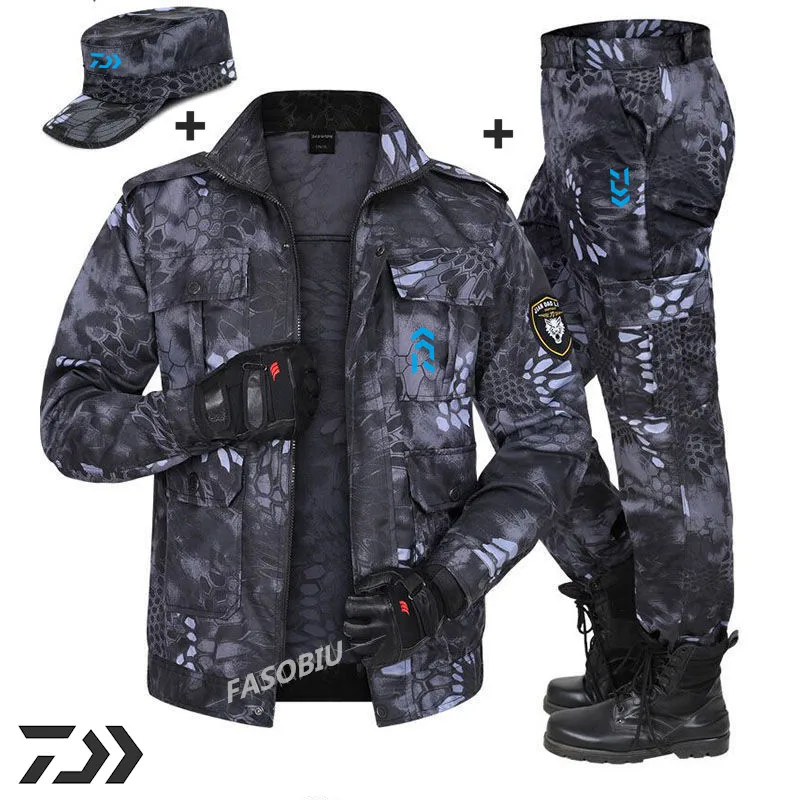 Men Suit for Fishing Black Python Pattern Outdoor Camping Hiking Sport Wear Fishing Clothes Men Trousers Camouflage Jackets+cap
Men Suit for Fishing Black Python Pattern Outdoor Camping Hiking Sport Wear Fishing Clothes Men Trousers Camouflage Jackets+cap