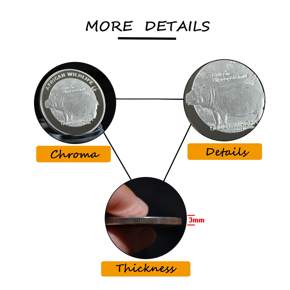 2016 African Wildlife Hippopotamus Commemorative Silver Coins Collectibles For Business Gift
2016 African Wildlife Hippopotamus Commemorative Silver Coins Collectibles For Business Gift