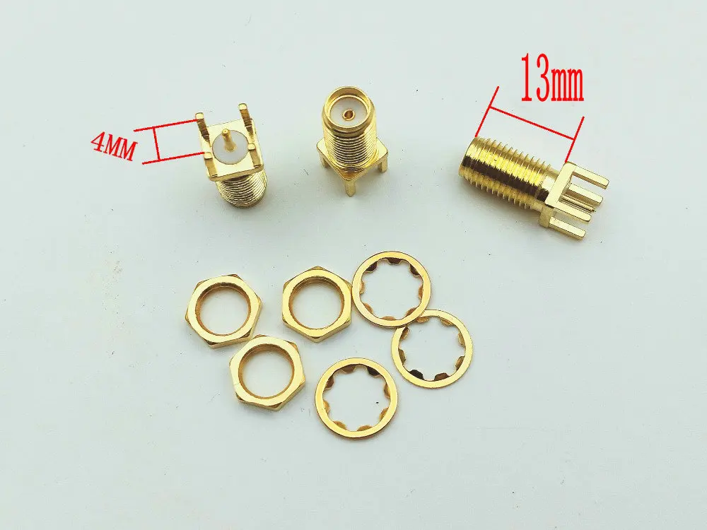 100Pcs 13mm SMA female jack Panel Mount PCB Straight Solder RF Coax connector
100Pcs 13mm SMA female jack Panel Mount PCB Straight Solder RF Coax connector