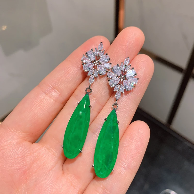 ANZIW Sterling Silver Pear-shaped 10x30mm Lab Created Emerald Fashion Fine Stud Earrings For Women Jewelry Gifts
ANZIW Sterling Silver Pear-shaped 10x30mm Lab Created Emerald Fashion Fine Stud Earrings For Women Jewelry Gifts