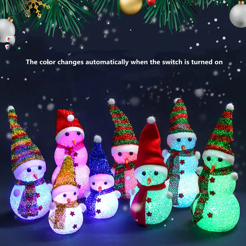 Colorful Snowman Night Light LED Glow Christmas Home Decoration Accessories Room Gift Christmas Toy for New Year 2022
Colorful Snowman Night Light LED Glow Christmas Home Decoration Accessories Room Gift Christmas Toy for New Year 2022
