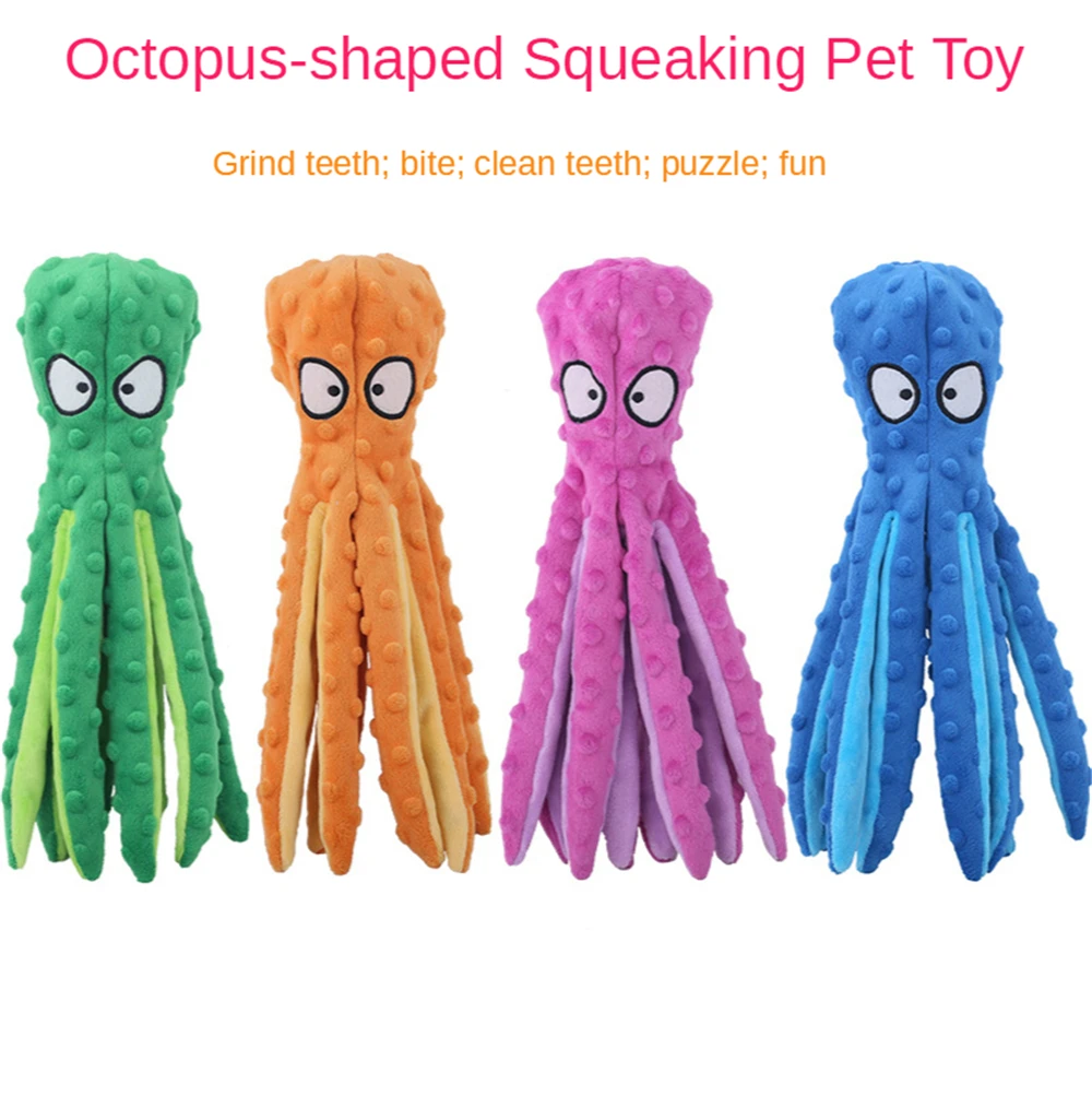 New Pet Chewing Toy Dog Plush Squeak Toy Octopus-Shape Molar Teeth Cleaning Care Tool Puzzle Fun Indoor Interactive Game Props
New Pet Chewing Toy Dog Plush Squeak Toy Octopus-Shape Molar Teeth Cleaning Care Tool Puzzle Fun Indoor Interactive Game Props