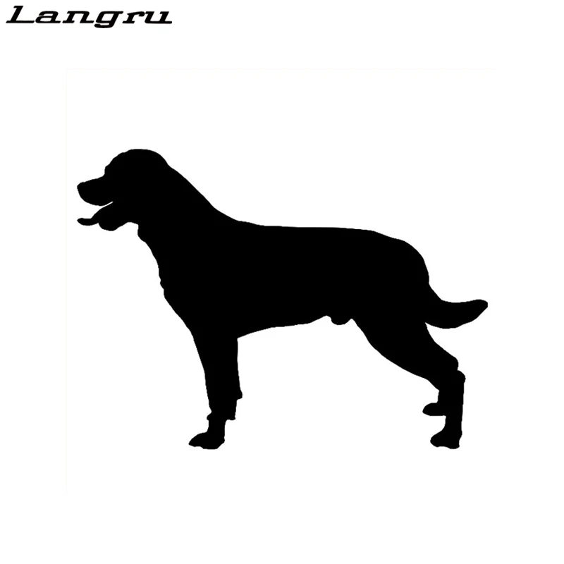 Langru Rottweiler виниловая наклейка с принтом собаки силуэт водонепроницаемые