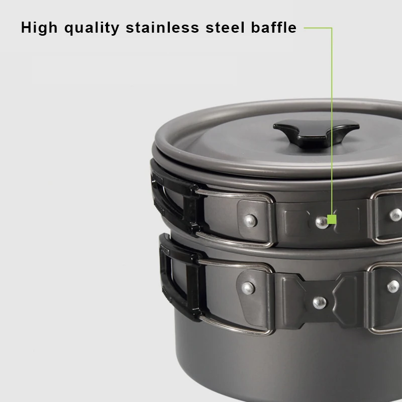 Camping Cookware Kit Lightweight Backpacking Cooking Set Picnic Pots and Pans for Camping Backpacking Outdoor ASD88 
Camping Cookware Kit Lightweight Backpacking Cooking Set Picnic Pots and Pans for Camping Backpacking Outdoor ASD88