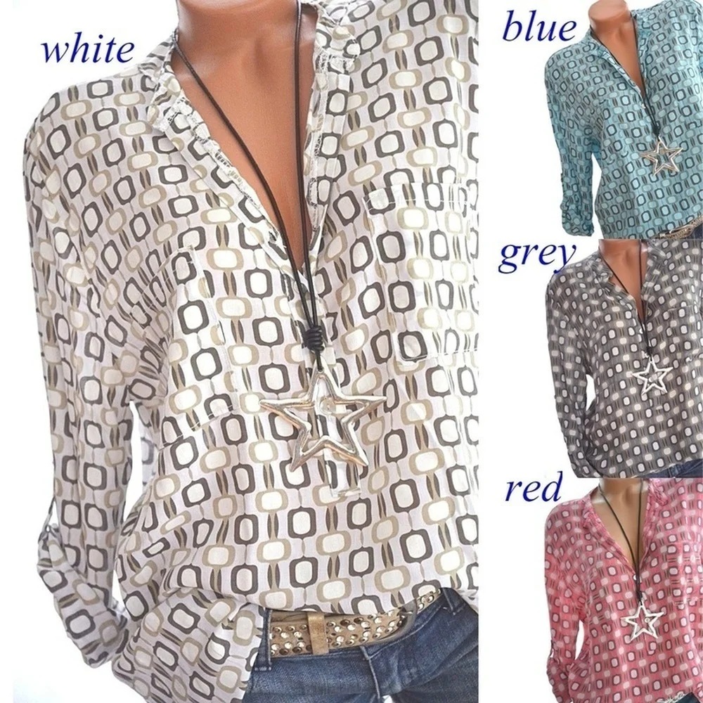 ZOGAA New Fashion Ladies Checker Shirt Tops Long Sleeve V-neck Blosue
ZOGAA New Fashion Ladies Checker Shirt Tops Long Sleeve V-neck Blosue