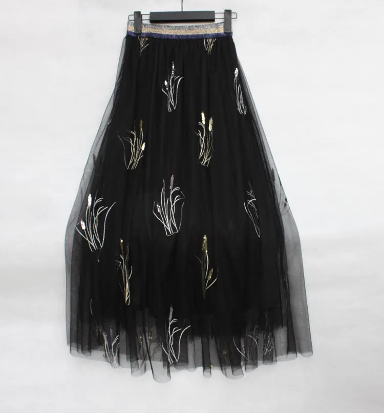 skirts heavy embroidery New sequins orchid fashion net veil very fairy skirt female summer
skirts heavy embroidery New sequins orchid fashion net veil very fairy skirt female summer