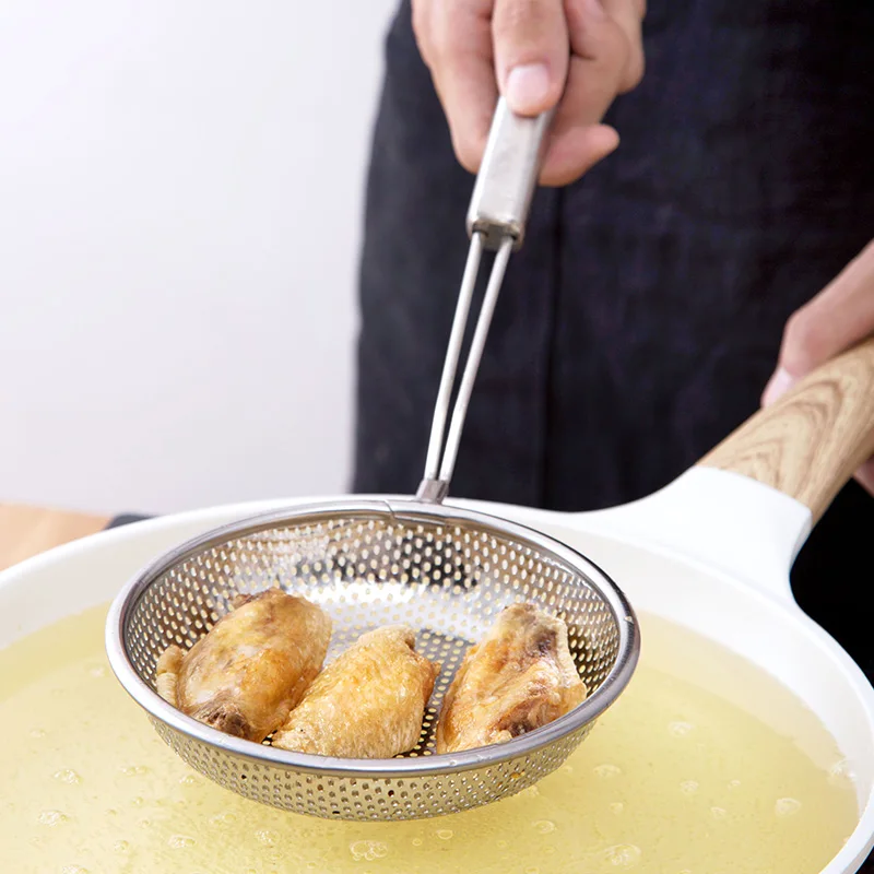 Stainless steel frying colander household fence mesh kitchen large spoon scoop filter net
Stainless steel frying colander household fence mesh kitchen large spoon scoop filter net