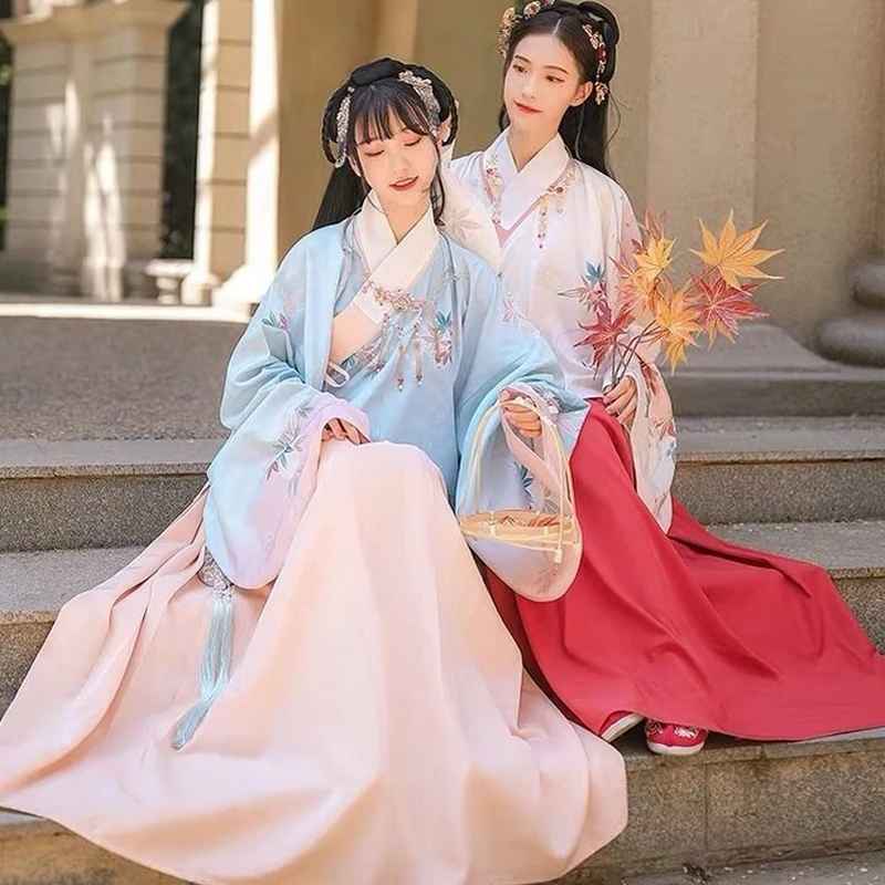 Женский костюм Hanfu, традиционное китайское платье династии Хань, платье с вышивкой династии Тан, одежда для народных танцев принцессы
Женский костюм Hanfu, традиционное китайское платье династии Хань, платье с вышивкой династии Тан, одежда для народных танцев принцессы