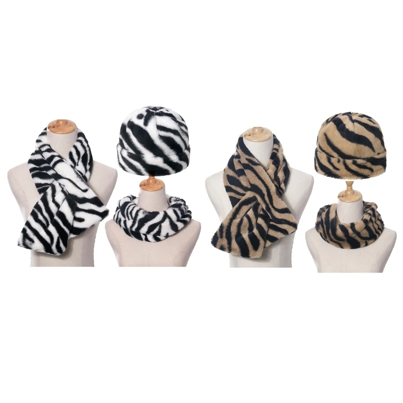 3Pcs Winter Zebra Stripes Print Beanie Hat with Scarf Set 2020 Unisex Thicken Fuzzy Plush Outdoor Windproof Ski Cuffed Skull Cap
3Pcs Winter Zebra Stripes Print Beanie Hat with Scarf Set 2020 Unisex Thicken Fuzzy Plush Outdoor Windproof Ski Cuffed Skull Cap