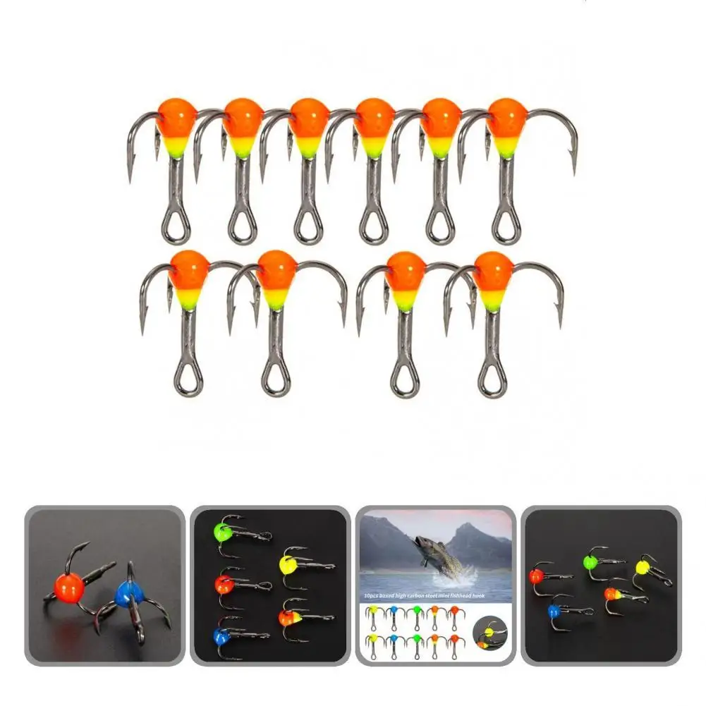 10Pcs/Box Attractive Treble Hook Lead Head High Carbon Steel Ice Fishing Hook for Angling Round Bend Hook
10Pcs/Box Attractive Treble Hook Lead Head High Carbon Steel Ice Fishing Hook for Angling Round Bend Hook