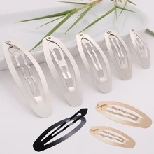 20Pcs Hair Clips Oval BB Hairpins Base for Jewelry Making DIY Barrette Hairgrip Metal Gold Black Color Hair Pin Clip Accessories