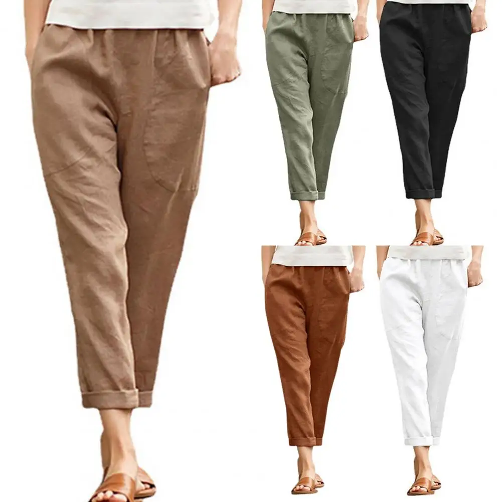 Women Casual Large Pocket Sweat-absorbent Trousers Slacks Large Pocket for Travel
Women Casual Large Pocket Sweat-absorbent Trousers Slacks Large Pocket for Travel