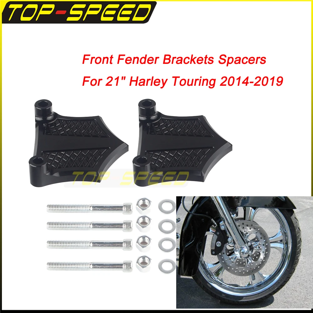 Motorcycle 0.89" Black Front Spacer Mudguard Adapter Bracket Fender Brackets Spacer For 21" Harley Touring 2014-2019
Motorcycle 0.89" Black Front Spacer Mudguard Adapter Bracket Fender Brackets Spacer For 21" Harley Touring 2014-2019