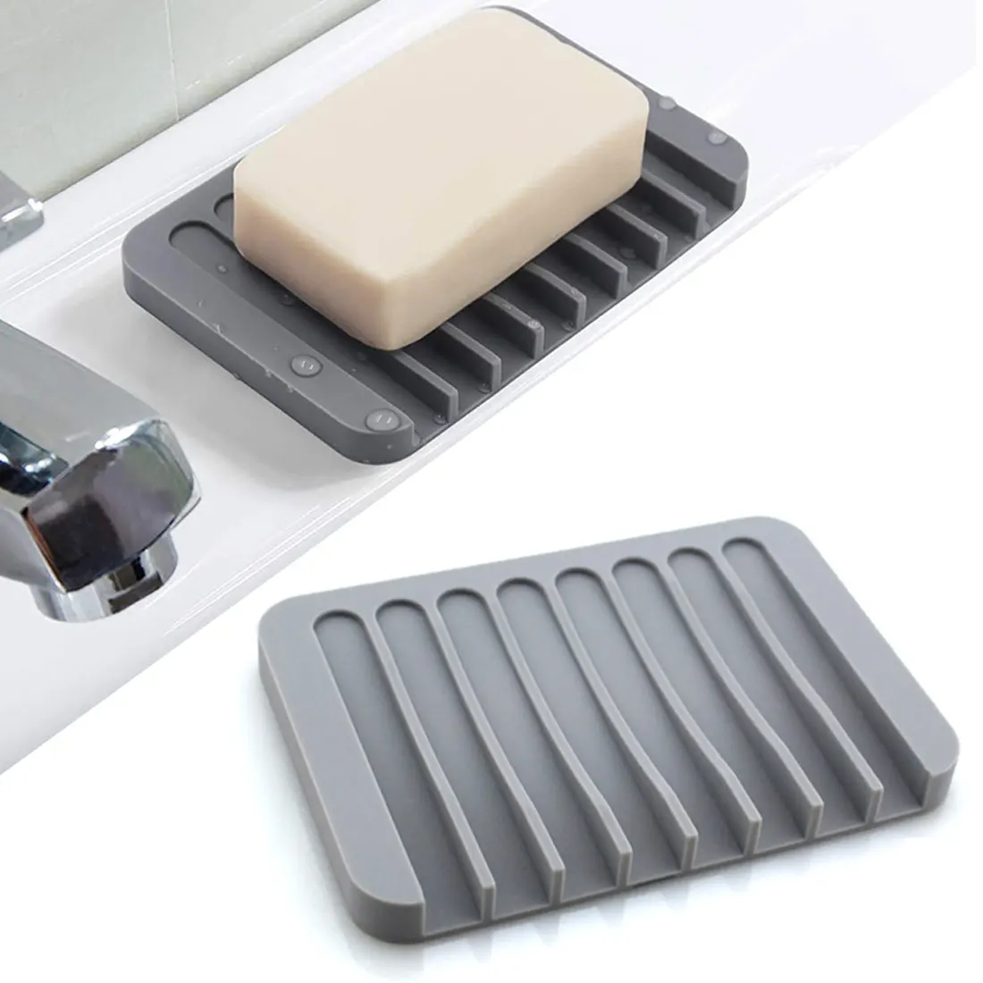 Silicone Soap Holder Flexible Soap Dish Plate Holder Tray Soapbox Container Storage For Bathroom Kitchen Hot Selling
Silicone Soap Holder Flexible Soap Dish Plate Holder Tray Soapbox Container Storage For Bathroom Kitchen Hot Selling