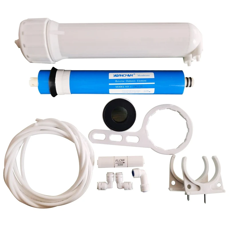 75Gpd Vontron RO Membrane + 1812 RO Membrane Housing + Reverse Osmosis Water Filter System Parts
75Gpd Vontron RO Membrane + 1812 RO Membrane Housing + Reverse Osmosis Water Filter System Parts