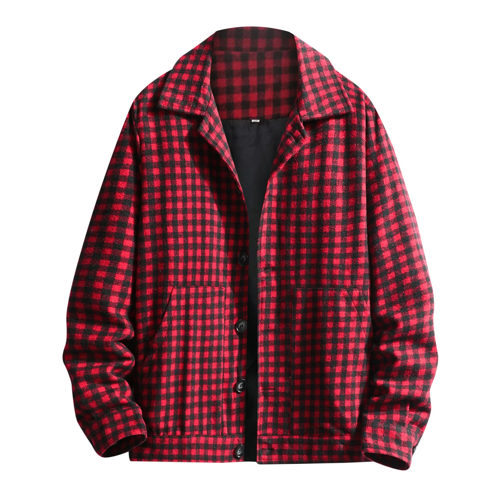 Men's Shirts Jacket Autumn Winter Plaid Long Sleeved Lapel Pocket Loose Coat Jacket Woolen Coat Top Blouse Fashion Male Clothes
Men's Shirts Jacket Autumn Winter Plaid Long Sleeved Lapel Pocket Loose Coat Jacket Woolen Coat Top Blouse Fashion Male Clothes