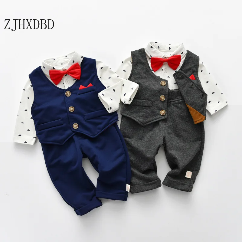 2020 Newborn Boy Clothes Autumn Baby Boy Clothing Set Tie Rompers Vest Pants 3PCS Outfits Set Infant Boy Gentleman Clothiing 1 Y
2020 Newborn Boy Clothes Autumn Baby Boy Clothing Set Tie Rompers Vest Pants 3PCS Outfits Set Infant Boy Gentleman Clothiing 1 Y