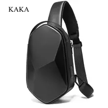 KAKA Men‘s Backpack Bag Chest Bag Men Shoulder Bag USB Charge Cross body Bags Men Bags Chest Back Pack Bag Backpack Bag for Men