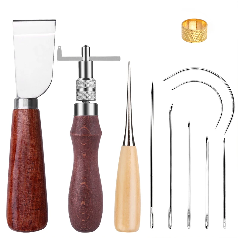 LMDZ Professional Leather Craft Tools Kit Hand Sewing Stitching Punch Saddle Groover Leather Craft Accessories DIY Leather Tools
LMDZ Professional Leather Craft Tools Kit Hand Sewing Stitching Punch Saddle Groover Leather Craft Accessories DIY Leather Tools