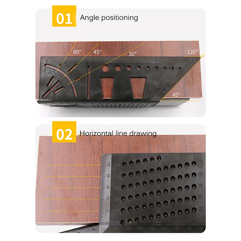 45+90 Degree Metric Measuring Angle Ruler Protractor Gauge Woodworking Scribe Measure Tool Marking Gauge Carpenter Tool
45+90 Degree Metric Measuring Angle Ruler Protractor Gauge Woodworking Scribe Measure Tool Marking Gauge Carpenter Tool