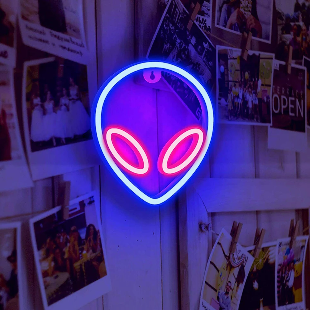 Led Alien Lights Usb Alien Neon Lights Wall Hanging Neon Sign Home Decorative Wall Art Bedroom Decor Party Decoration Tools
Led Alien Lights Usb Alien Neon Lights Wall Hanging Neon Sign Home Decorative Wall Art Bedroom Decor Party Decoration Tools